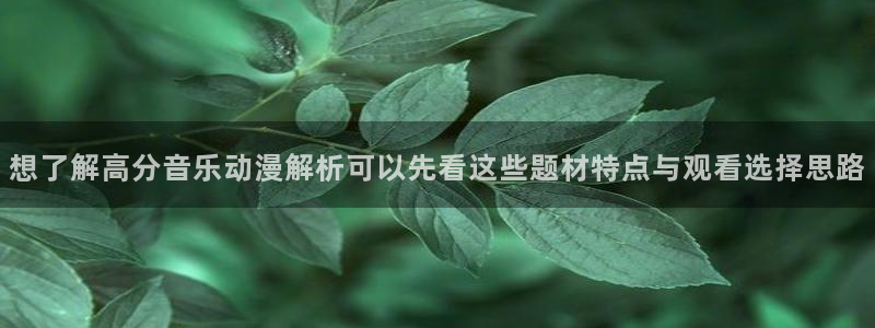 日漫大全：想了解高分音乐动漫解析可以先看这些题材特点与观看选择思路