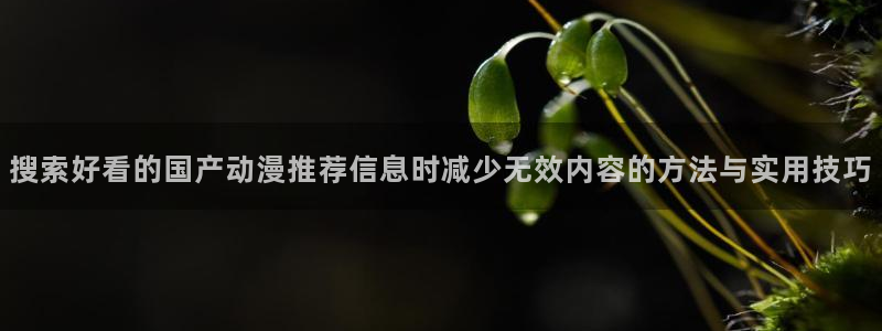 日漫网站:搜索好看的国产动漫推荐信息时减少无效内容的方法与实用技巧